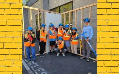 Students working
