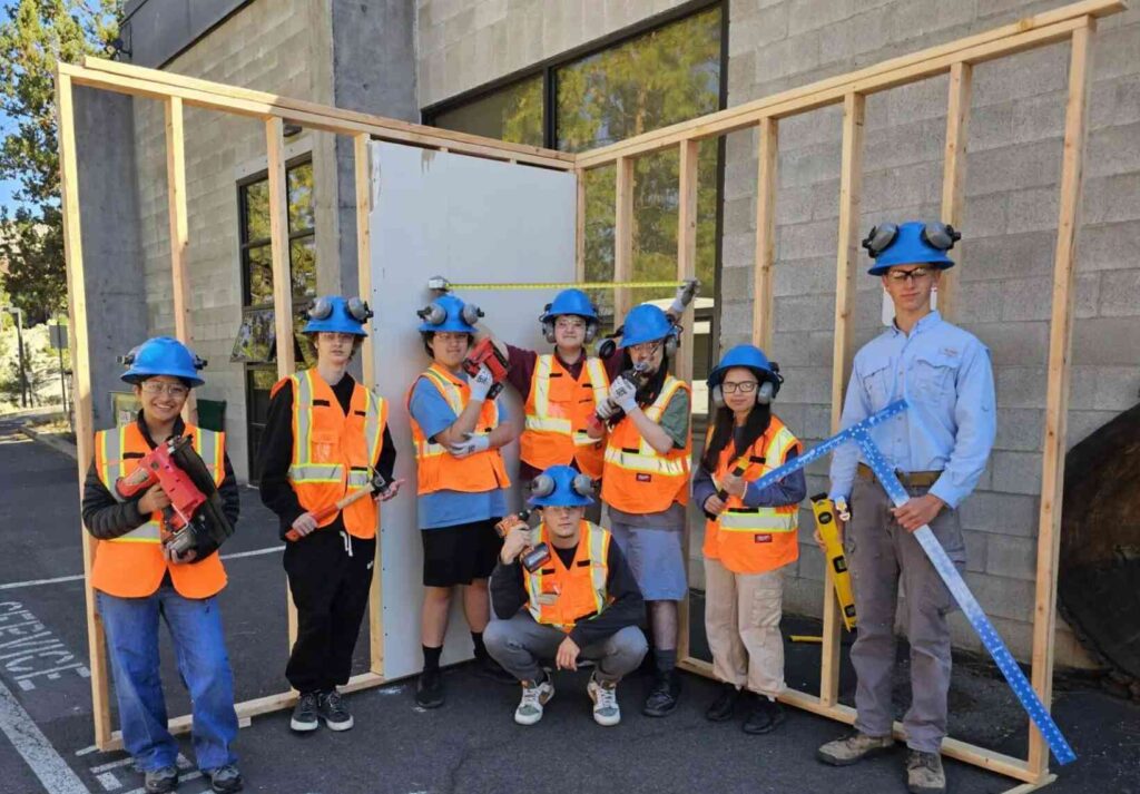 kids in the construction